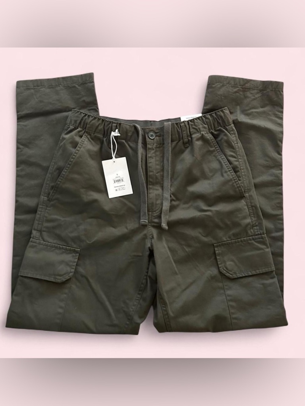 Women’s NWT Olive Cargo Drawstring Pants